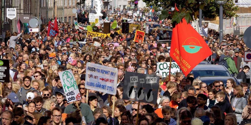 Folkemængde på Gammel Strand under Folkets Klimamarch København 2018